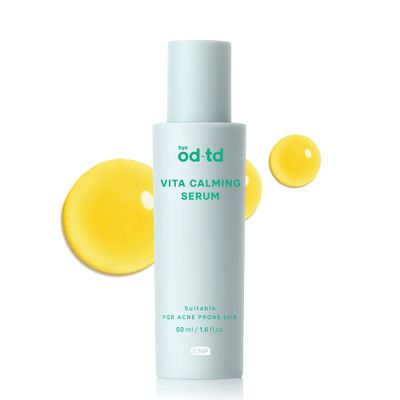 bye od-td Vitamin Calming Serum (1.7fl oz) - Soothing Ampoule with 6-in-1 Formula for Hydration, Moisturizing Gentle Exfoliation. Korean Skin Care. Vitamins, Phyto Pro-Retinol