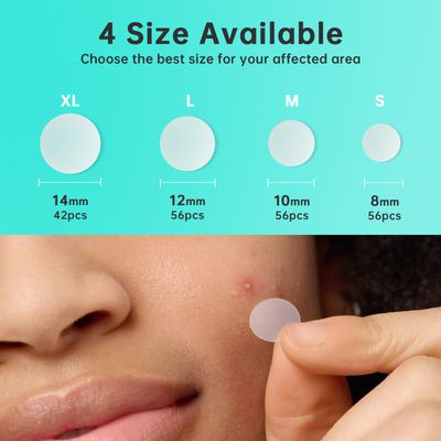 Aquuaera Pimple Patches for Face Acne Patches/Hydrocolloid Patches for Covering Zits and Blemishes/Acne Treatment for FaceSpot TreatmentAbsorb Fluid,4 size (210 Count)