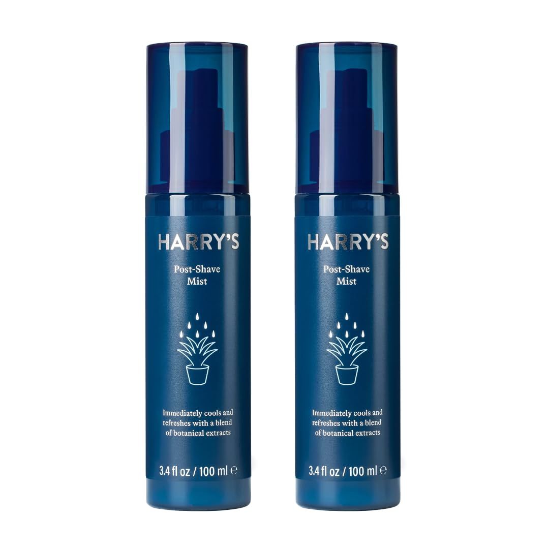 Harry&#39;s Post Shave Mist, Alcohol-Free Formula made with Aloe, Eucalyputus, and Tea Tree, 3.4 Fl. Oz, Pack of 2