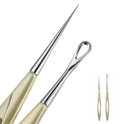2 Pack Pimple Popper Tool - Blackhead and Blemish Remover Extraction Tools (Champagne Color)