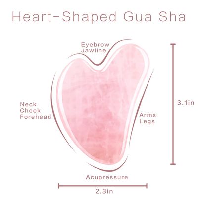 Contrybox Gua Sha Facial Tools 2 Pack, Guasha Tool for Face &amp; Eye Gua Sha Stone for Puffiness Reducing &amp; Jawline Sculpting Face Stone Gua Sha Tools for Skin Care GuaSha Stone Tool, Pink and Green