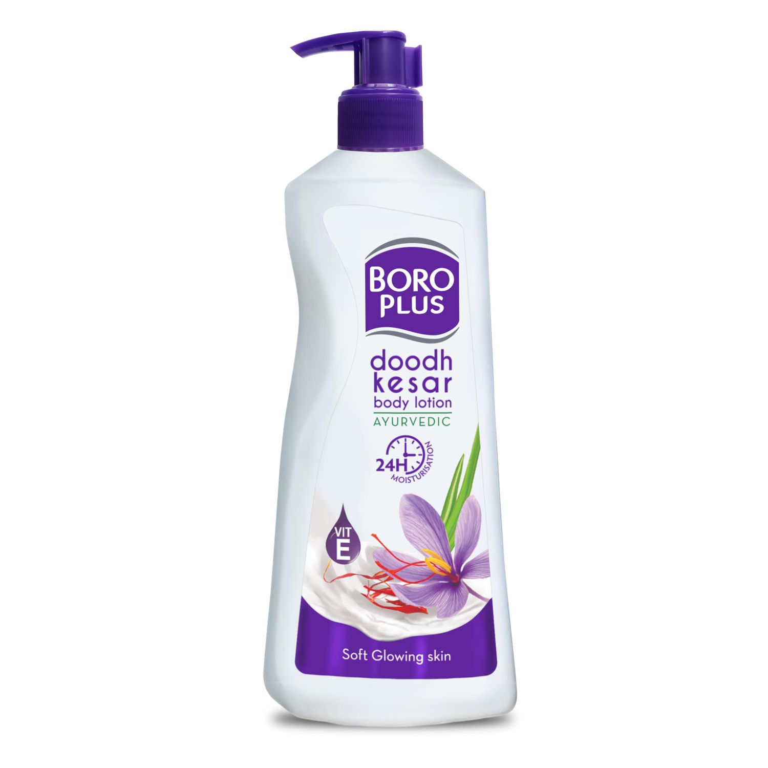 Boroplus Ayurvedic Body Lotion | with Milk &amp; Saffron | Moisturizing Lotion for Dry Skin | Hydrates &amp; Provide Soft and Supple Skin | 13.53 Oz/400ml