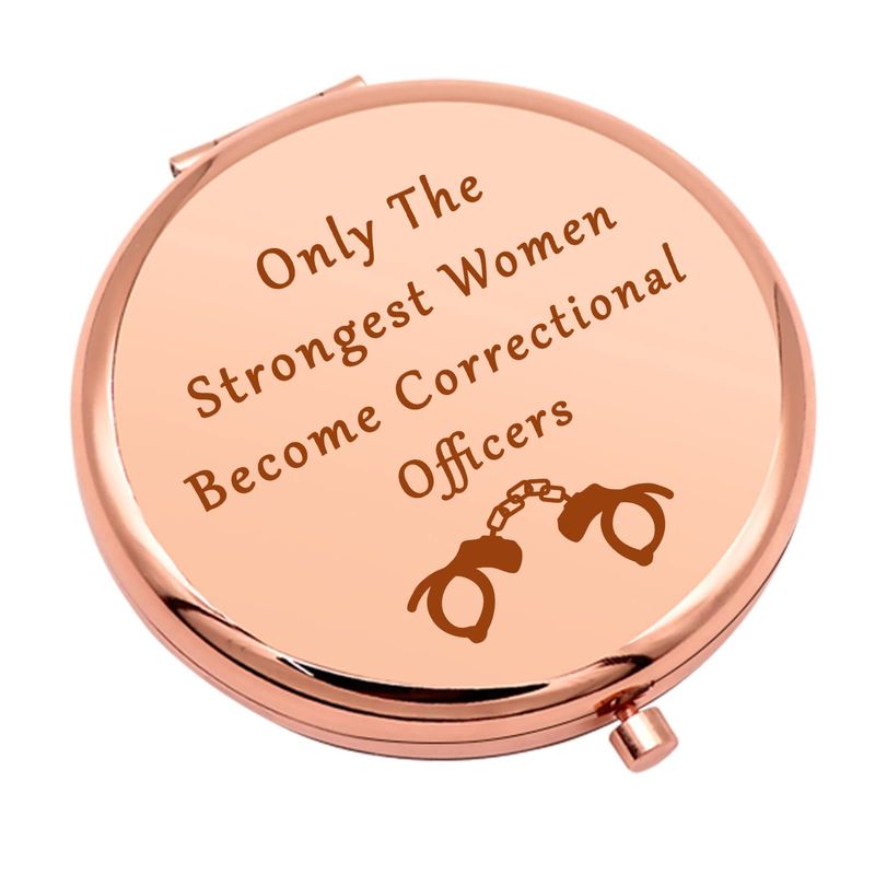 Correctional Officer Gift for Women Police Officer Thank You Gift Compact Makeup Mirror for Mom Wife Daughter Prison Officer Gift Folding Makeup Mirror Christmas Thanksgiving Birthday Gifts