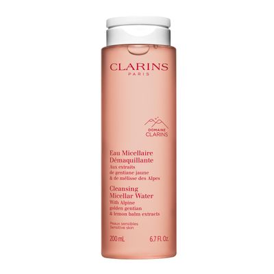 Clarins Cleansing Micellar Water | Quickly Removes Make-Up, Pollution and Grime | No Rinse Needed | Preserves Skin&#39;s Microbiota | Safe For Use on Eyes, Face and Lips | Dermatologist Tested