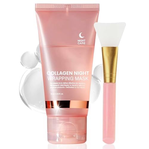 Foffreo Collagen Night Wrapping Mask for women: Peel Off Facial Mask Hydration Care, Reduces Sagging &amp; Dullness