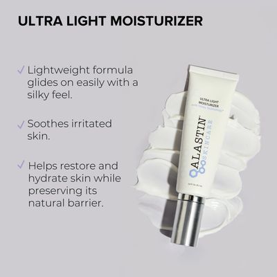 ALASTIN Skincare Ultra Light Daily Face Moisturizer (2 oz) | Hydrating Skin Cream | Anti-Aging Formula Supports New Collagen &amp; Elastin Production