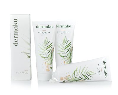 Dermaka Skin Cream 4 oz. 2pack All-Natural Skin Cream- Moisturizing Lotion Formulated by a surgeon to aide in healing skin