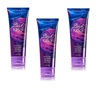 Bath &amp; Body Works Dark Kiss Triple Moisture Body Cream - Shea Enriched - Pack of 3