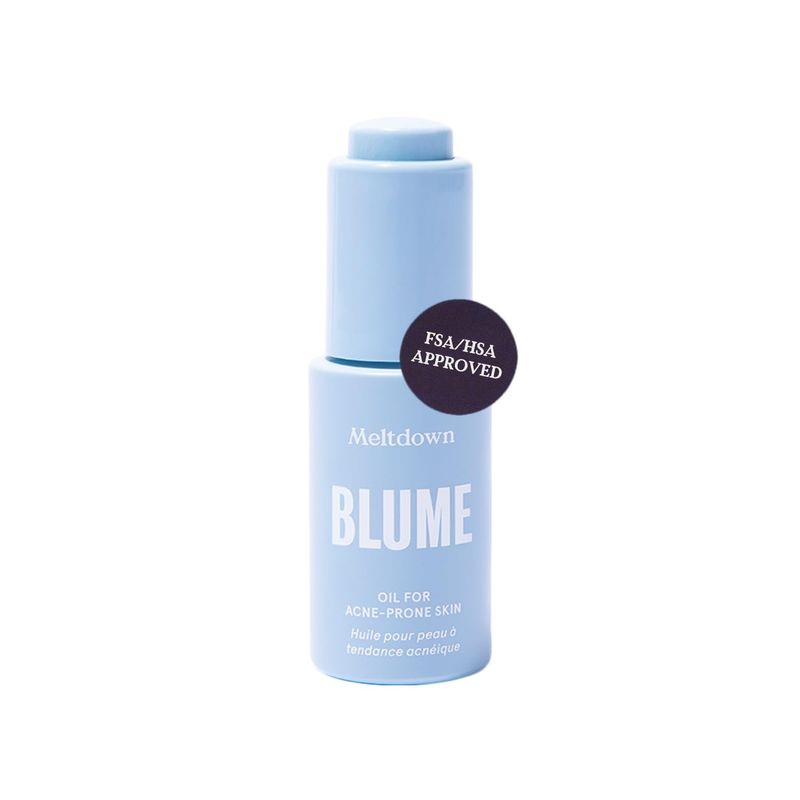 Blume Meltdown - Blue Tansy Face Oil - Acne Treatment + Pore Minimizer for Face - Skin-Smoothing Face Serum with Rosehip Oil, and Black Cumin Seed Oil - Helps Calm Redness and Improve Texture (0.5 oz)