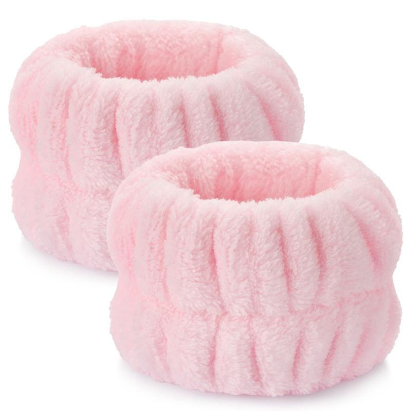 2pcs Wrist Bands for Washing Face Wash Wristbands Wrist Towels Arm Bands for Skincare Makeup Wrist Cuffs Spa Wrist Scrunchies