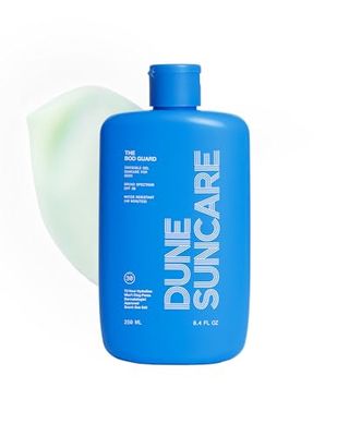 DUNE SUNCARE The Bod Guard - Clear Invisible Gel Body Sunscreen - Broad Spectrum Reef Safe SPF 30 Protection, 72 Hour Hydration, 40 Mins. Water Resistant, Non-Greasy, Great for Oily Skin (8.4 Fl Oz)