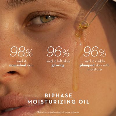 Furtuna Skin Biphase Moisturizing Oil - Hydrating, Plumping &amp; Protecting Face, Neck, and Decollete Oil, Vegan &amp; Cruelty-Free, Organic Olive Oil-Infused, 30ml