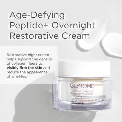 Glytone Age-Defying Peptide+ Overnight Restorative Cream - Dermatologist-Tested, Paraben-Free &amp; Fragrance-Free - 1.7 fl. oz.