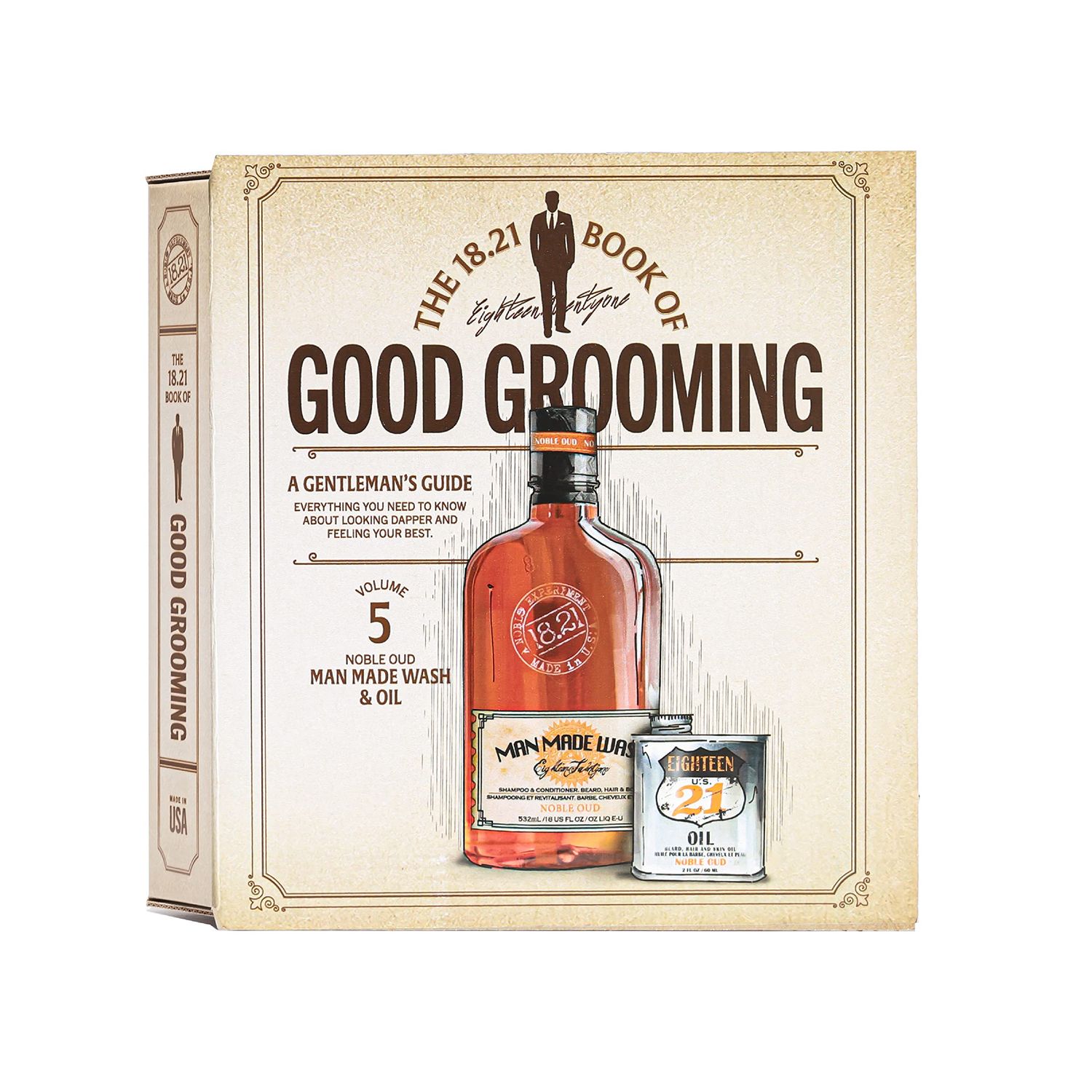 18.21 Man Made Men&#39;s Book of Good Grooming Gift Set Volume 5, 1 ct.