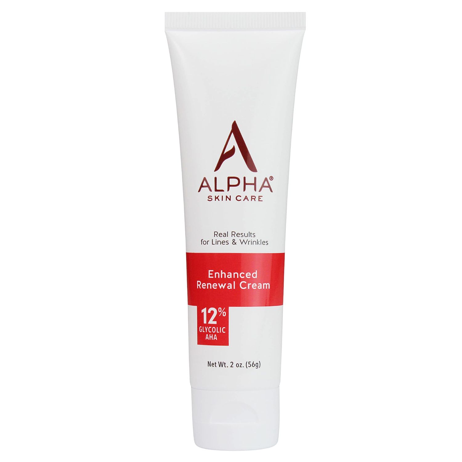 Alpha Skin Care Enhanced Renewal Cream | Anti-Aging Formula | 12% Glycolic Alpha Hydroxy Acid (AHA) | Reduces the Appearance of Lines &amp; Wrinkles | For Normal to Dry Skin | 2 Ounce (Pack of 1)