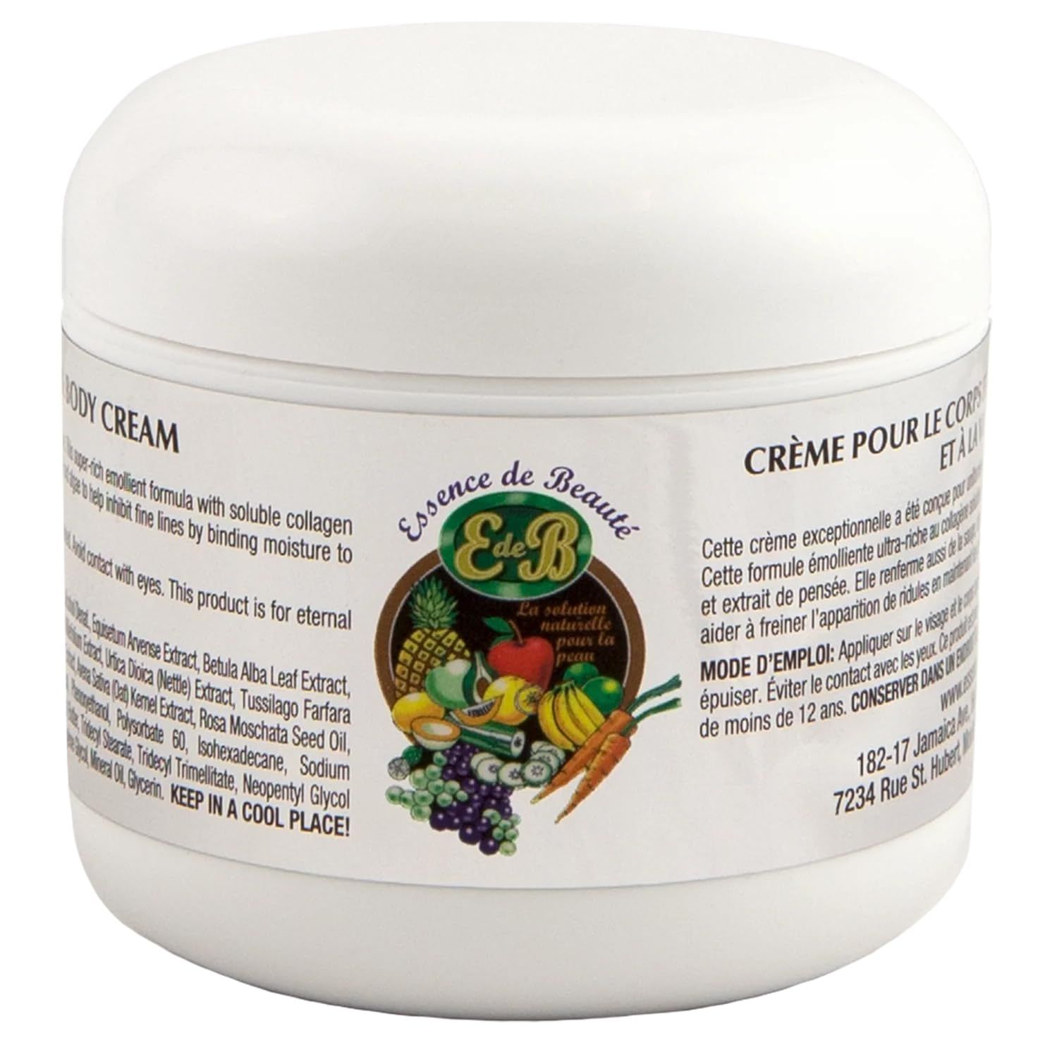 Essence de Beaute Collagen + Vitamin E Face &amp; Body Cream, 4oz