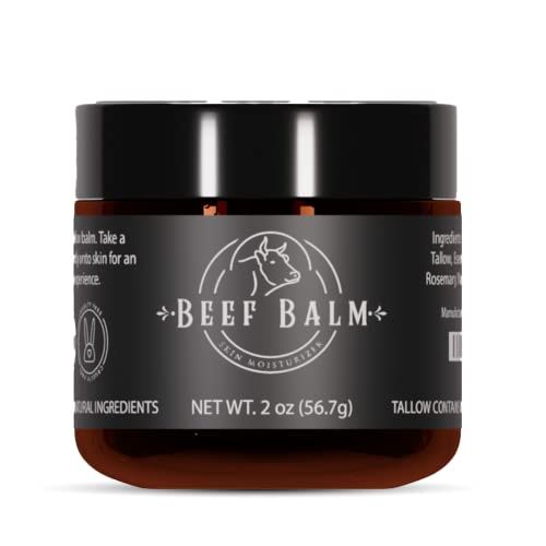 Beef Tallow Balm - Beef Tallow For Skin Care, Tallow Moisturizer, Face Cream, Lotion &amp; Cream (Vanilla, Grass-Fed Tallow)