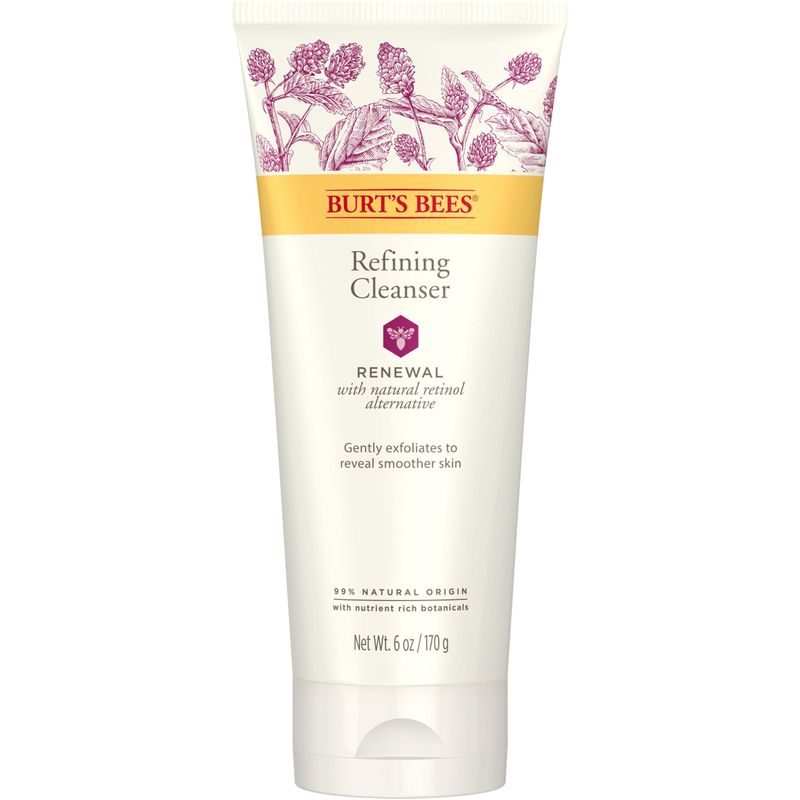Burt&#39;s Bees Renewal Refining Cleanser with Bakuchiol Natural Retinol Alternative, 6 Oz (Package May Vary)