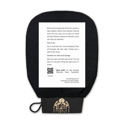 Atlantis People's Moroccan Exfoliating Glove 2 PACK - Body Scrubber & Dead Skin Remover, Fake Tan Skin Cleanser & Exfoliating Mitt for Clogged Pores, Dry Skin Dirt - Microdermabrasion At Home