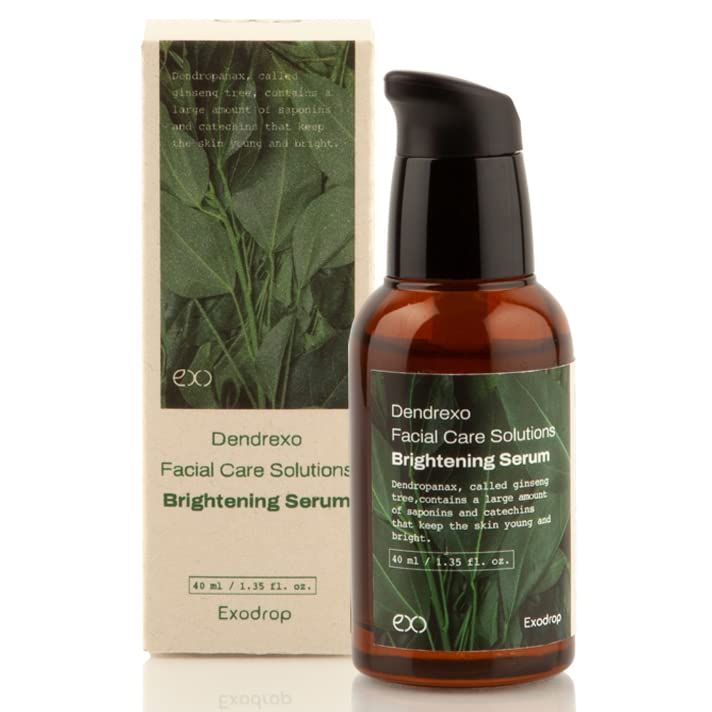 EXODROP Brightening Exosome Serum, Moisturizing&amp;Regenerating Serum for Face, Ginseng tree Exosome, Brightening, Quick-absorbing, 100% Vegan, All skin types, 1.35 Fl Oz