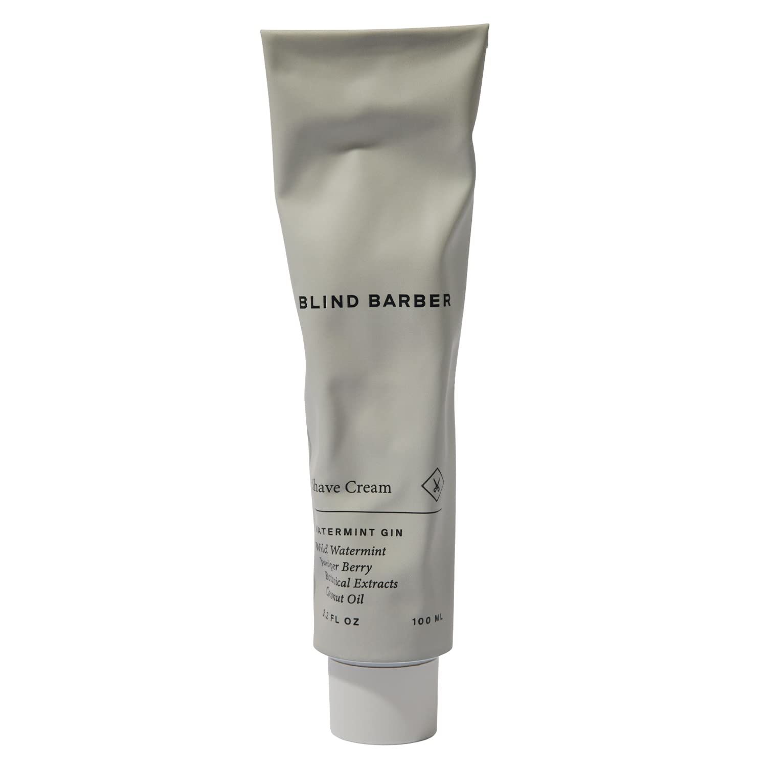 Blind Barber Watermint Gin Shave Cream - Creamy Beard Lather for Men - Protect &amp; Moisturize Sensitive Skin - Good on All Skin Types (3.2oz / 100ml)