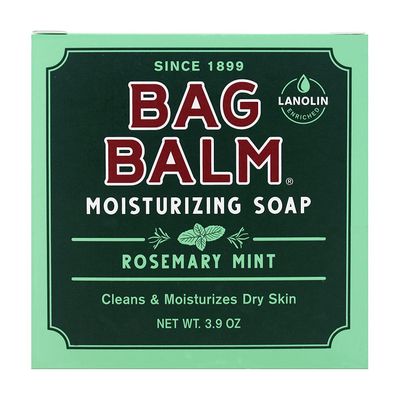 Bag Balm Mega Moisturizing Soap, Rosemary Mint Scent, 3.9 oz Per Bar (12 Bars)