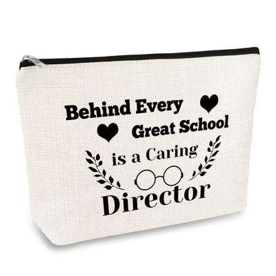 Director Gifts Teacher Appreciation Gifts Cosmetic Bag for Women Preschool Director Gift Daycare Teacher Gifts Thank You Gift Christmas Birthday Retirement Gifts for Director Teacher Travel Makeup Bag
