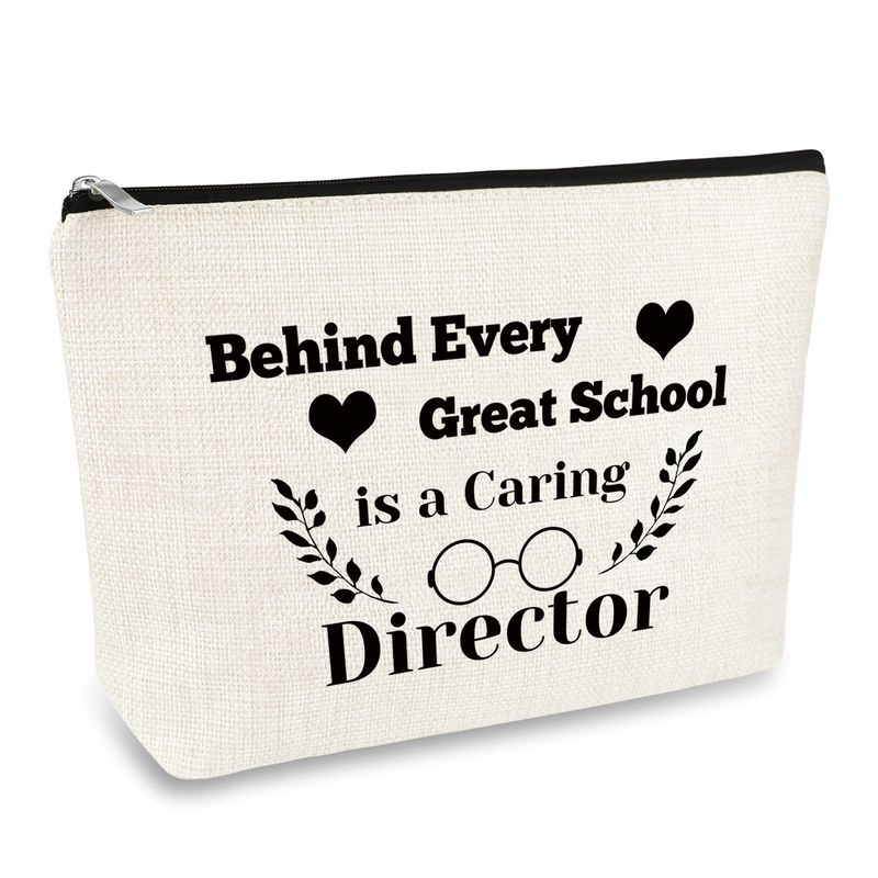 Director Gifts Teacher Appreciation Gifts Cosmetic Bag for Women Preschool Director Gift Daycare Teacher Gifts Thank You Gift Christmas Birthday Retirement Gifts for Director Teacher Travel Makeup Bag