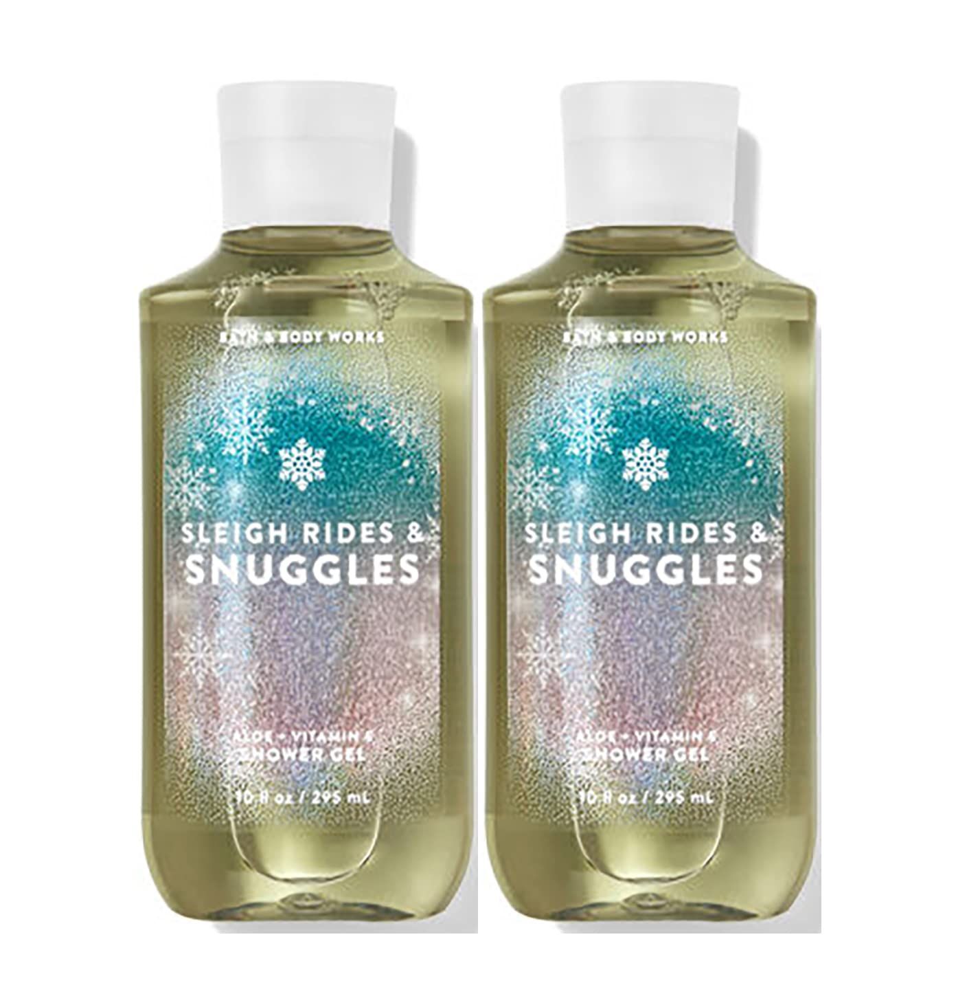 Bath and Body Works Sleigh Rides &amp; Snuggles Shower Gel Gift Sets 10 Oz 2 Pack (Sleigh Rides &amp; Snuggles)