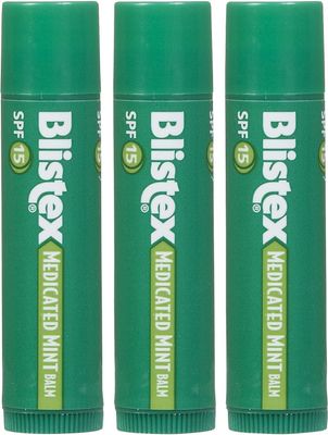Blistex Medicated Mint Lip Balm, 3 pack