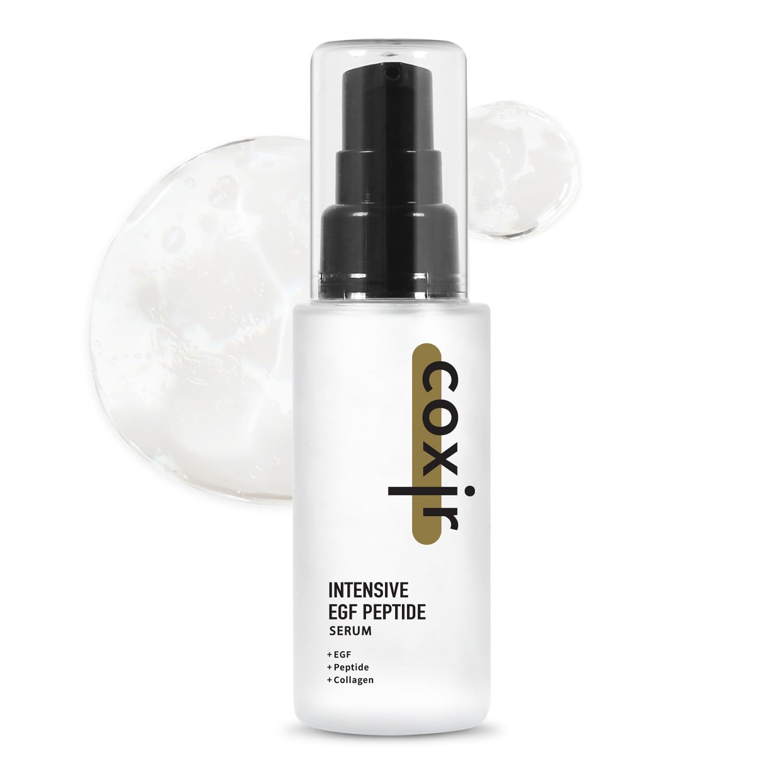 coxir INTENSIVE EGF PEPTIDE SERUM l Day&amp;Night Youth Activating Serum l EGF(Epidermal Growth Factor), Multi-Peptides, Niacinamide, Collagen l Fine Lines, Damaged Skin Barrier [50ml/1.69 fl.oz]