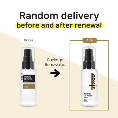 coxir INTENSIVE EGF PEPTIDE SERUM l Day&amp;Night Youth Activating Serum l EGF(Epidermal Growth Factor), Multi-Peptides, Niacinamide, Collagen l Fine Lines, Damaged Skin Barrier [50ml/1.69 fl.oz]