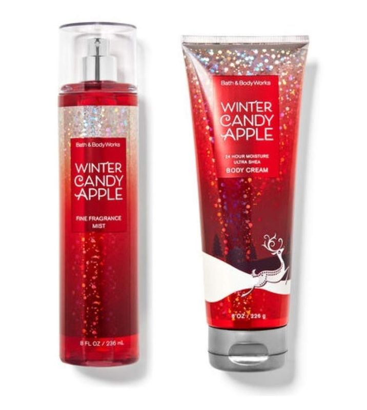Bath &amp; Body Works - Winter Candy Apple - Gift Set - Fine Fragrance Mist &amp; Body Cream (Packaging Varies)