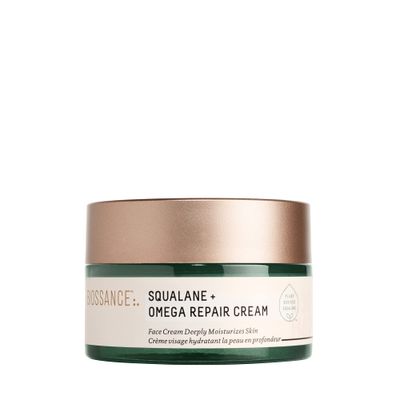 BIOSSANCE Squalane + Omega Repair Cream - Ultra-Moisturizing Face Cream - Skin Care with Hyaluronic Acid, Ceramides, Squalane - Ideal for Dry &amp; Sensitive Skin, Intense Hydration Moisturizer - 1.7oz