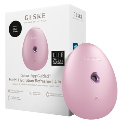 GESKE SmartAppGuided Facial Hydration Refresher | 4 in 1 | Water Atomizer | Moisturizing Spray Machine | Face Mister | Humidifier for Natural Glow | Reduce Redness &amp; Dry Skin