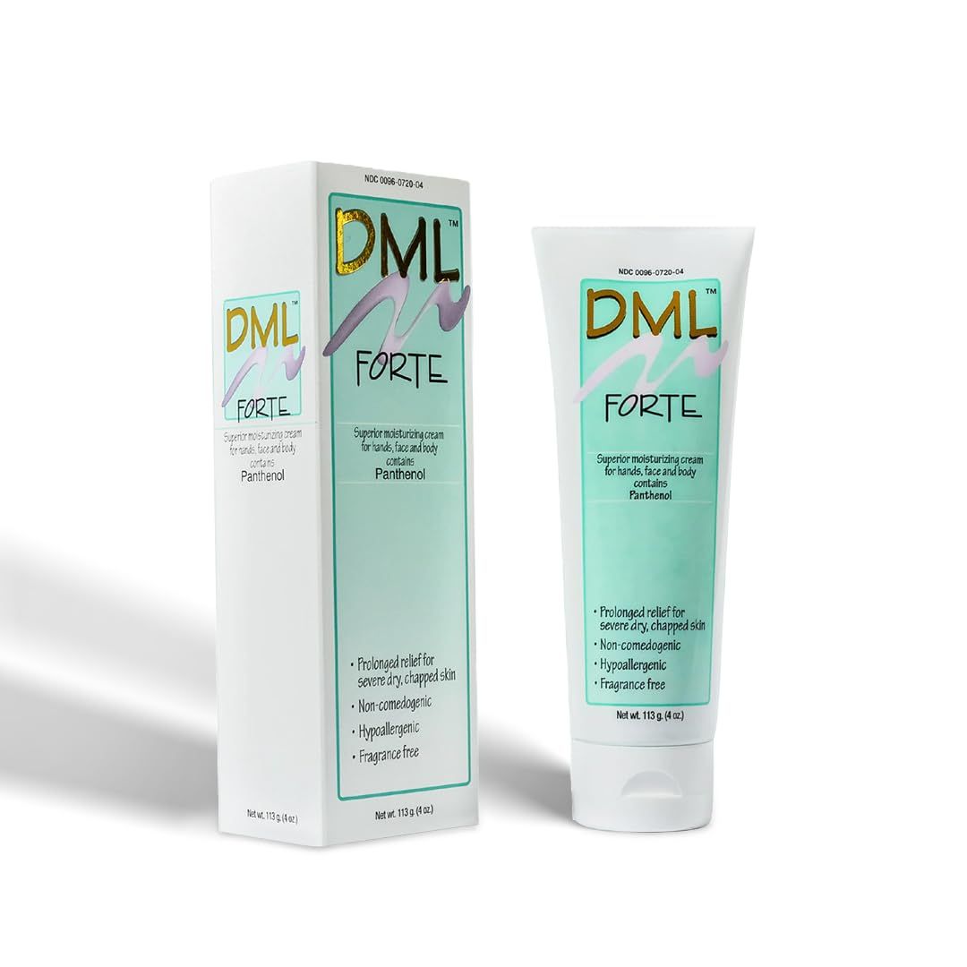 DML Forte Skin Care- Super-Hydrating Hand, Face, and Body Moisturizer/ Hypoallergenic Face Moisturizer for Dry and Cracked Skin/ Gentle Moisturizing Cream Safe for Faces and Sensitive Skin / 4 oz