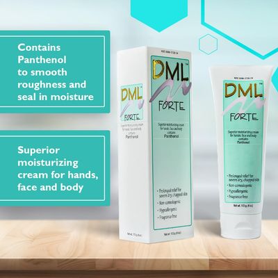 DML Forte Skin Care- Super-Hydrating Hand, Face, and Body Moisturizer/ Hypoallergenic Face Moisturizer for Dry and Cracked Skin/ Gentle Moisturizing Cream Safe for Faces and Sensitive Skin / 4 oz
