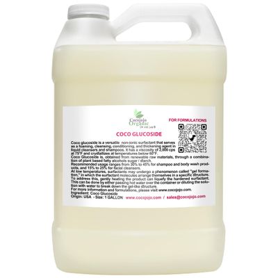 Cocojojo Decyl Glucoside Natural Surfactant - Surfactants for Soap Making, Lauryl Glucoside, DIY Shower Gel, Skin Care, Body and Face Wash, Plant Derived, Natural - 1 Gallon (Pack of 1)