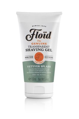 Floid Vetyver Splash Transparent Shaving Gel, 5.4 FL Oz, Made in ITALY