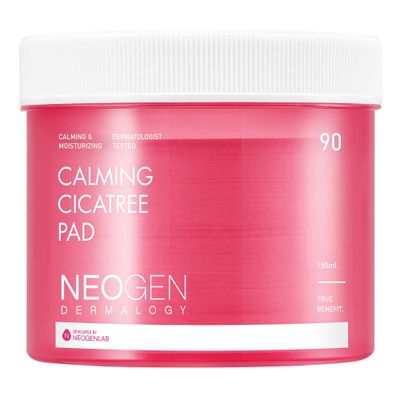 DERMALOGY by NEOGENLAB Calming Cica Tree Pad 5.07 Fl Oz / 90 pads (150ml) - Soothing, Exfoliating PHA &amp; LHA Pad for Sensitive Skin, Clean Beauty - Korean Skin Care