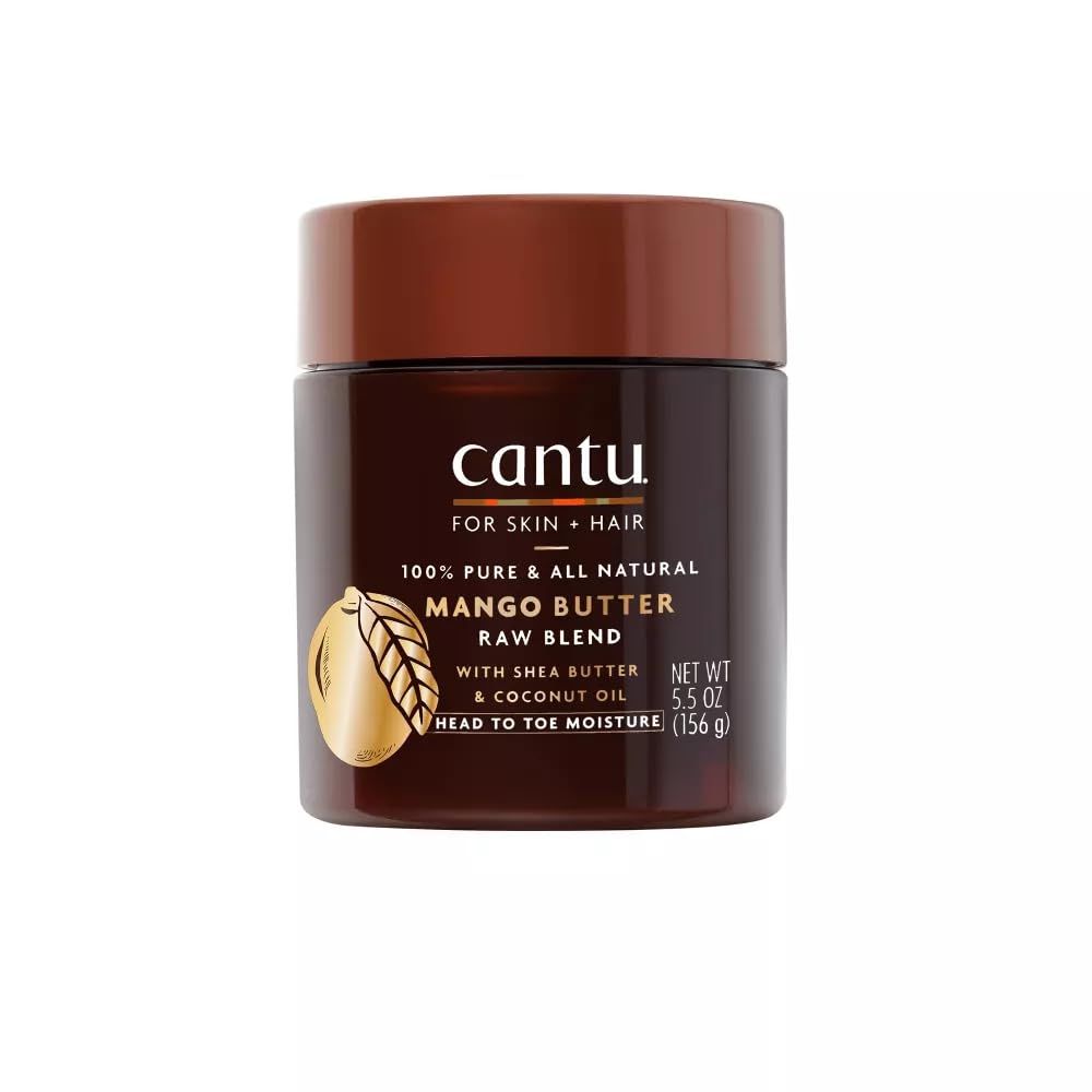 Cantu Skin Therapy Hydrating Raw Blends Body Butter Mango Butter Shea Butter and Coconut Oil, 5.5 Ounce