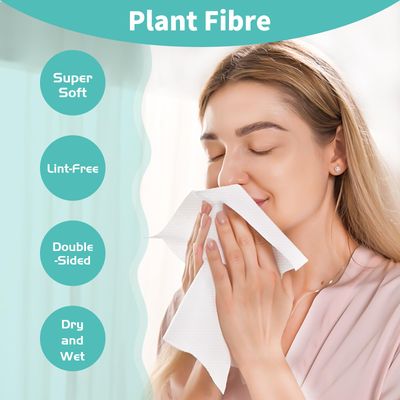 Ditoi Face Towels, 10"12" Disposable Face Towel, Face Towelettes XL, Ultra Soft Makeup Remover Dry Wipes, Thick Face Towel for Sensitive Skin, 50 Count (1 Pack)