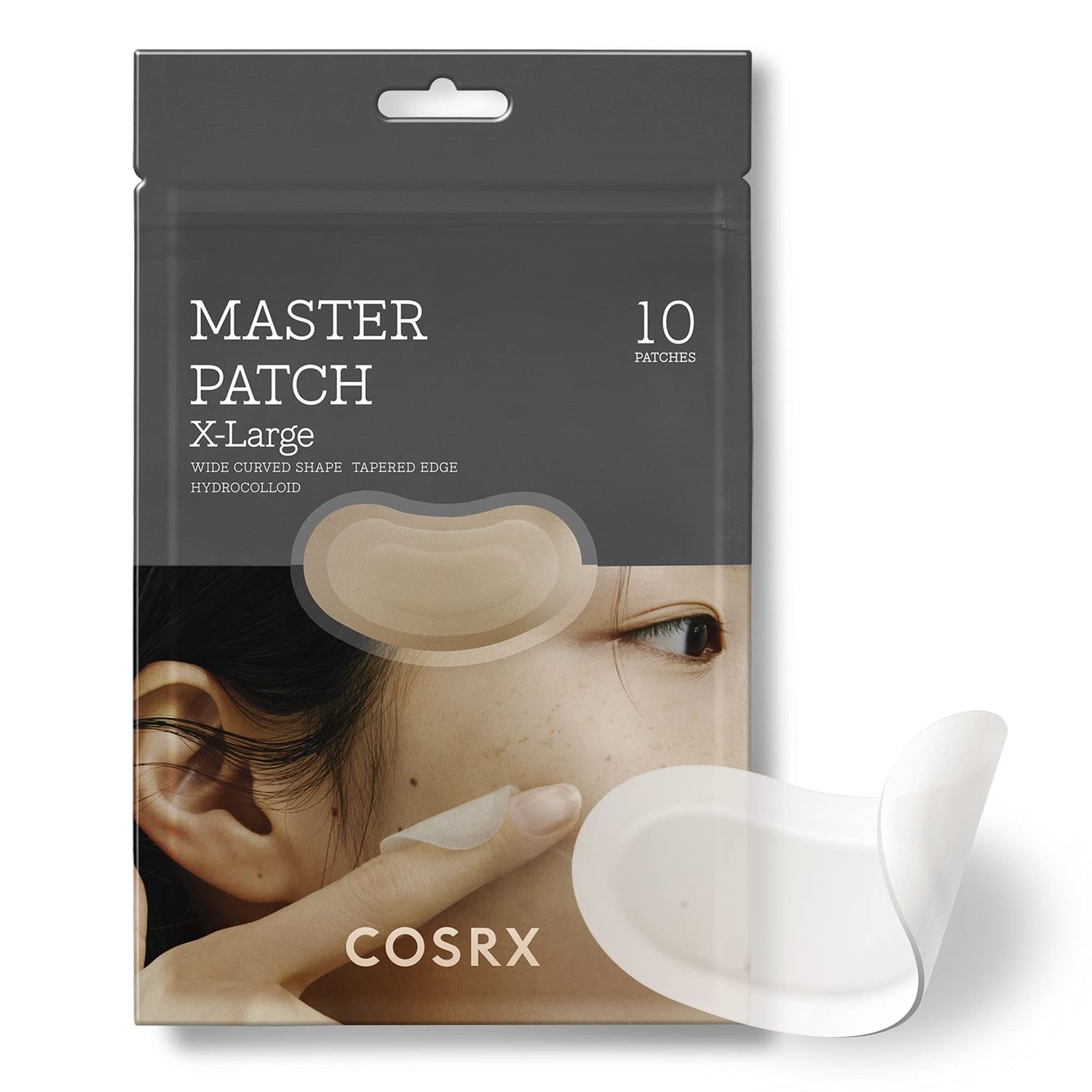 COSRX Master Patch Intensive | Oval-Shaped Hydrocolloid Pimple Patch with Tea Tree Oil &amp; Salicylic Acid | Quick &amp; Easy Blemish, Zit, Spot Treatment (10 Patches (X-Large), 10, Count)