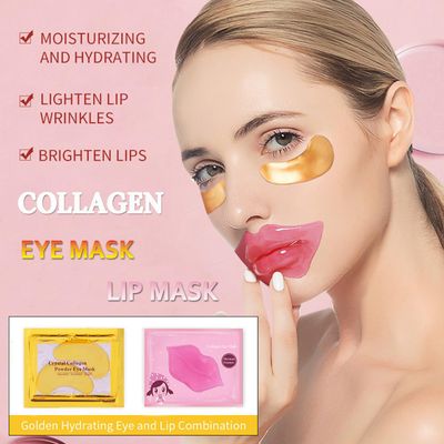 Eakroo 20 Pairs Lip Masks &amp; Eye Mask, Power Crystal Gel 24K Lip Eye Mask, Effectively Nourishes the Lip &amp; Eye Skin, Anti-Aging Eye Patches for Moisturizing, Reducing Fine Lines Dark Circle