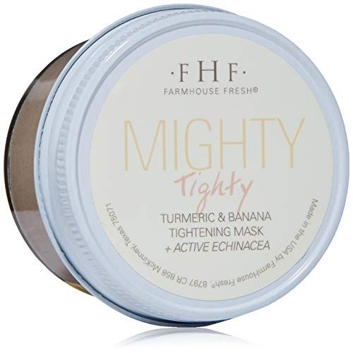 FarmHouse Fresh Turmeric Face Mask, Clay Mask. Mighty Tighty Turmeric &amp; Banana Tightening Mask, 3.2 Fl Oz