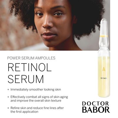 Babor Power Serum Ampoules - Retinol Serum, 7 Days to Renewed Skin, Counteract Signs of Premature Aging