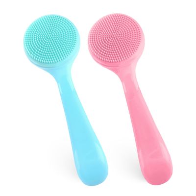 2 Pack Silicone Manual Facial Cleansing Brush Manual Handheld Silicone Face Scrubber Soft Bristles Waterproof Exfoliating Face Brush Face Cleaning Scrubber for Blackheads Makeup Residues Removal
