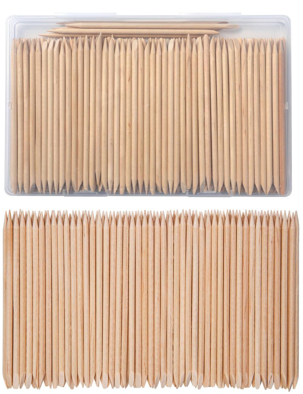 200Pcs Wooden Wax Sticks - Borogo Eyebrow, Lip, Nose Small Waxing Applicator Sticks for Hair Removal and Smooth Skin - Spa and Home Usage