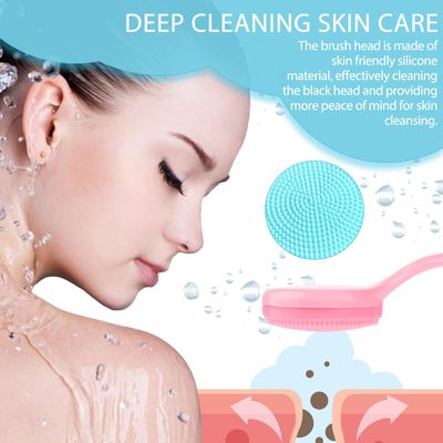 2 Pack Silicone Manual Facial Cleansing Brush Manual Handheld Silicone Face Scrubber Soft Bristles Waterproof Exfoliating Face Brush Face Cleaning Scrubber for Blackheads Makeup Residues Removal