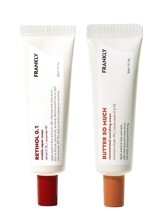 FRANKLY Skin Repair Duo: Retinol 0.1 Cream &amp; Butter So Much Cream | Anti-Aging &amp; Skin Turnover | Deep Moisturization | Vegan Butter, Jojoba Oil | Vegan &amp; Curelty-Free | 2 fl.oz.